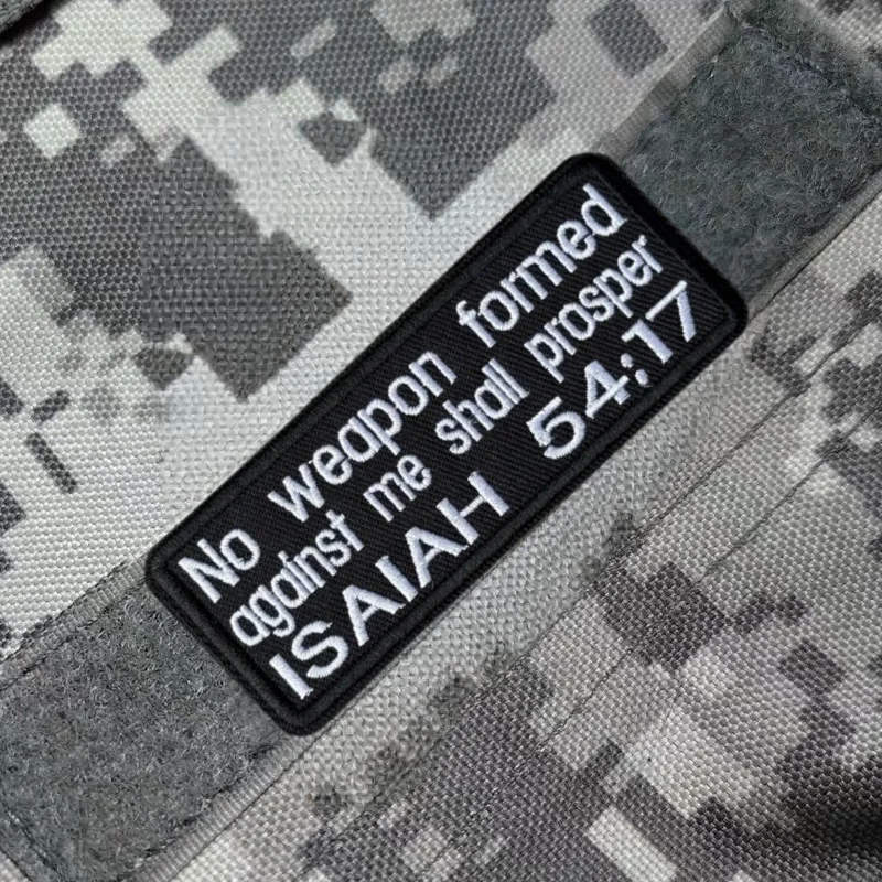 Parche táctico bordado Isaías velcro gancho y bucle para mochila - imagen 4