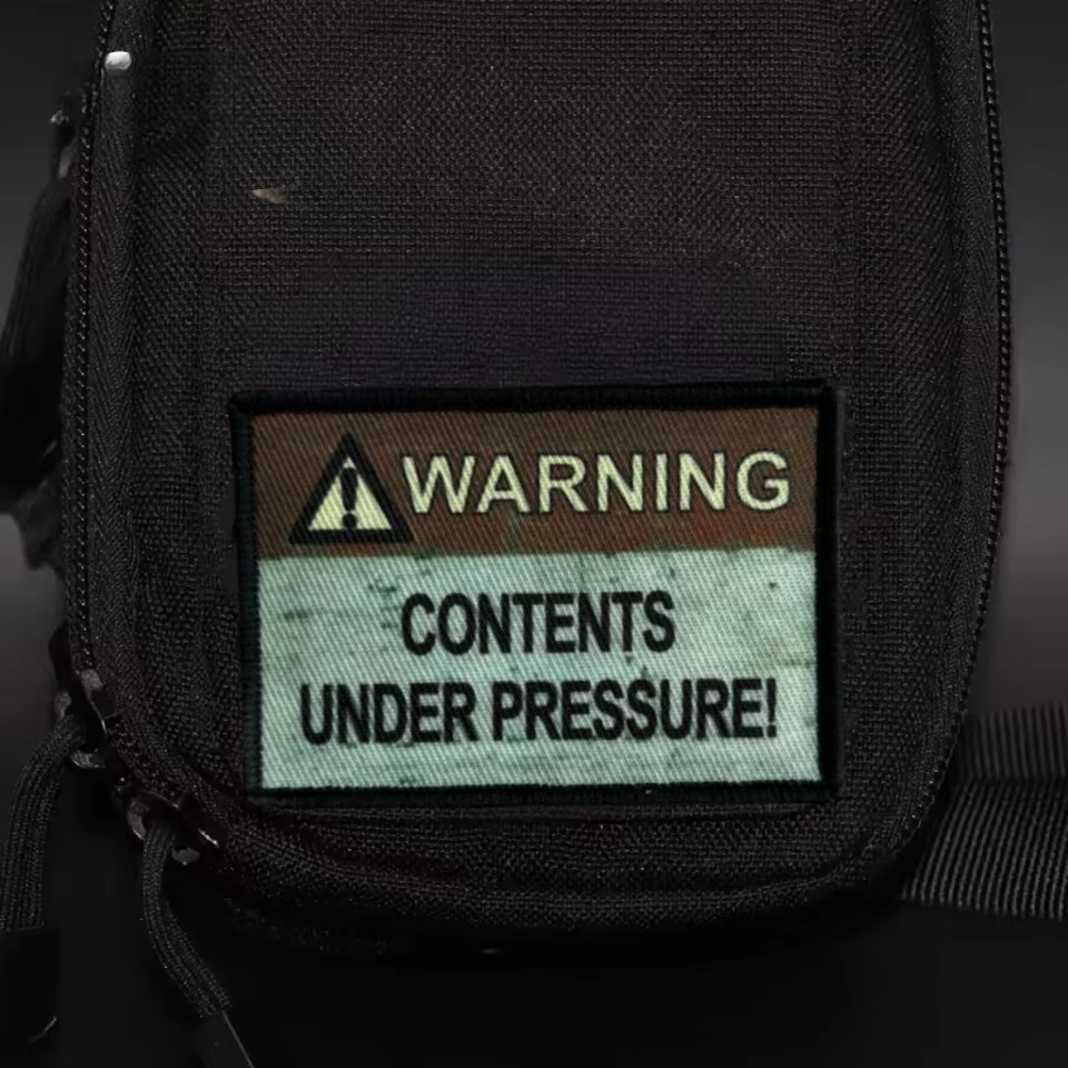 Parche MOLLE adhesivo de advertencia para mochila y chaleco táctico - imagen 5