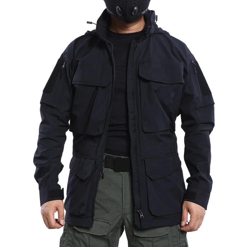 Chaqueta táctica PRO M2 camuflaje cortavientos capucha bolsillos - imagen 2