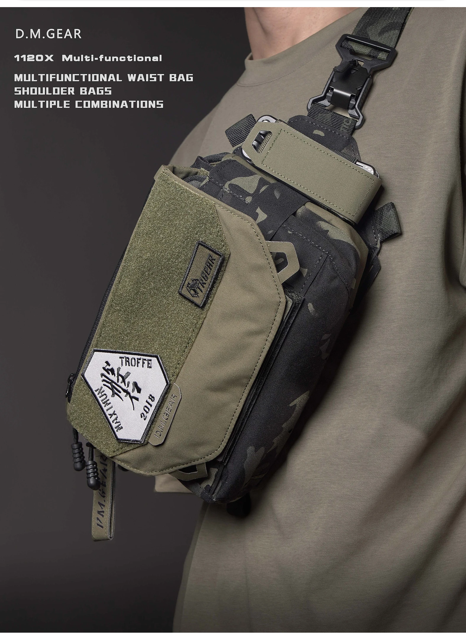 Bolsa táctica MOLLE impermeable para caza y exterior - imagen 4