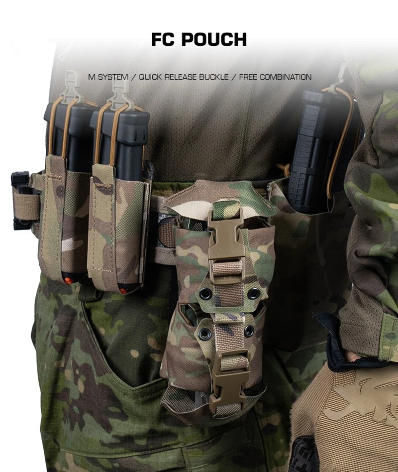Bolsa táctica Molle M67 en color negro