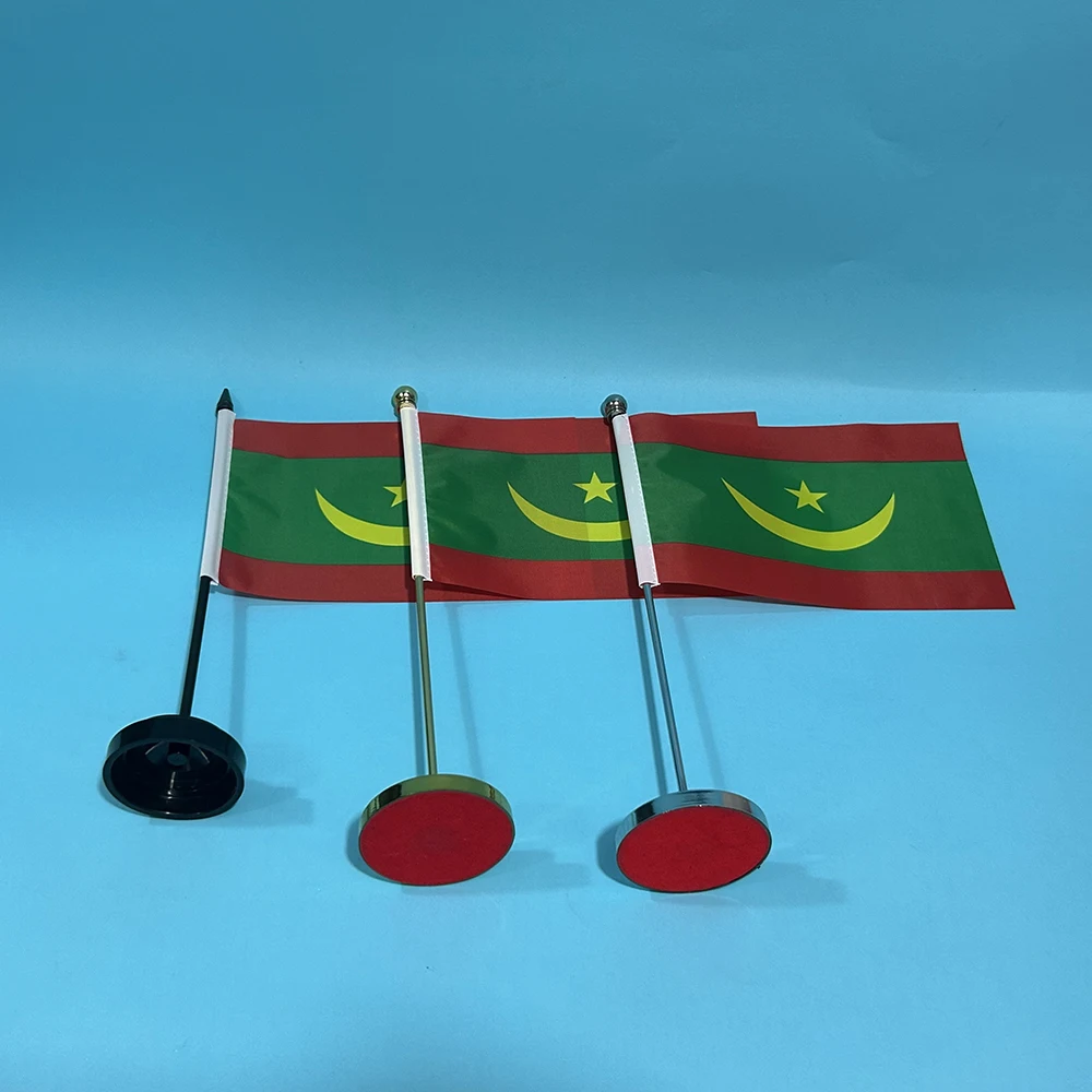 Bandera nacional de Mauritania en poliéster para escritorio decorativa - imagen 4