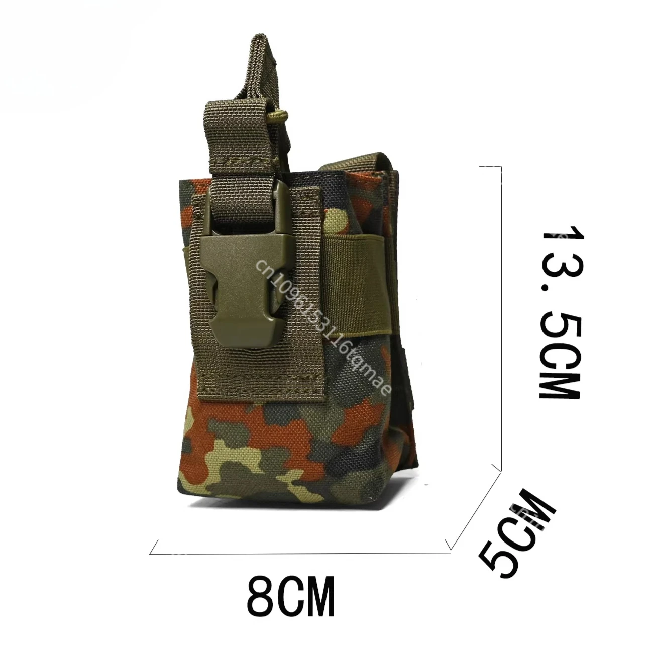 Bolsa táctica impermeable 1000D Flecktarn alemana para radio MOLLE - imagen 4