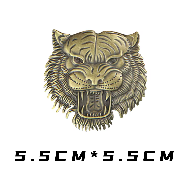 Parche táctico 3D metálico cabeza de tigre para chaleco