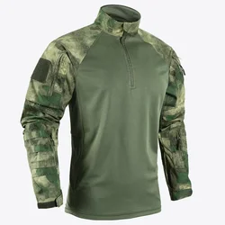 Camiseta táctica manga larga transpirable para entrenamiento exterior