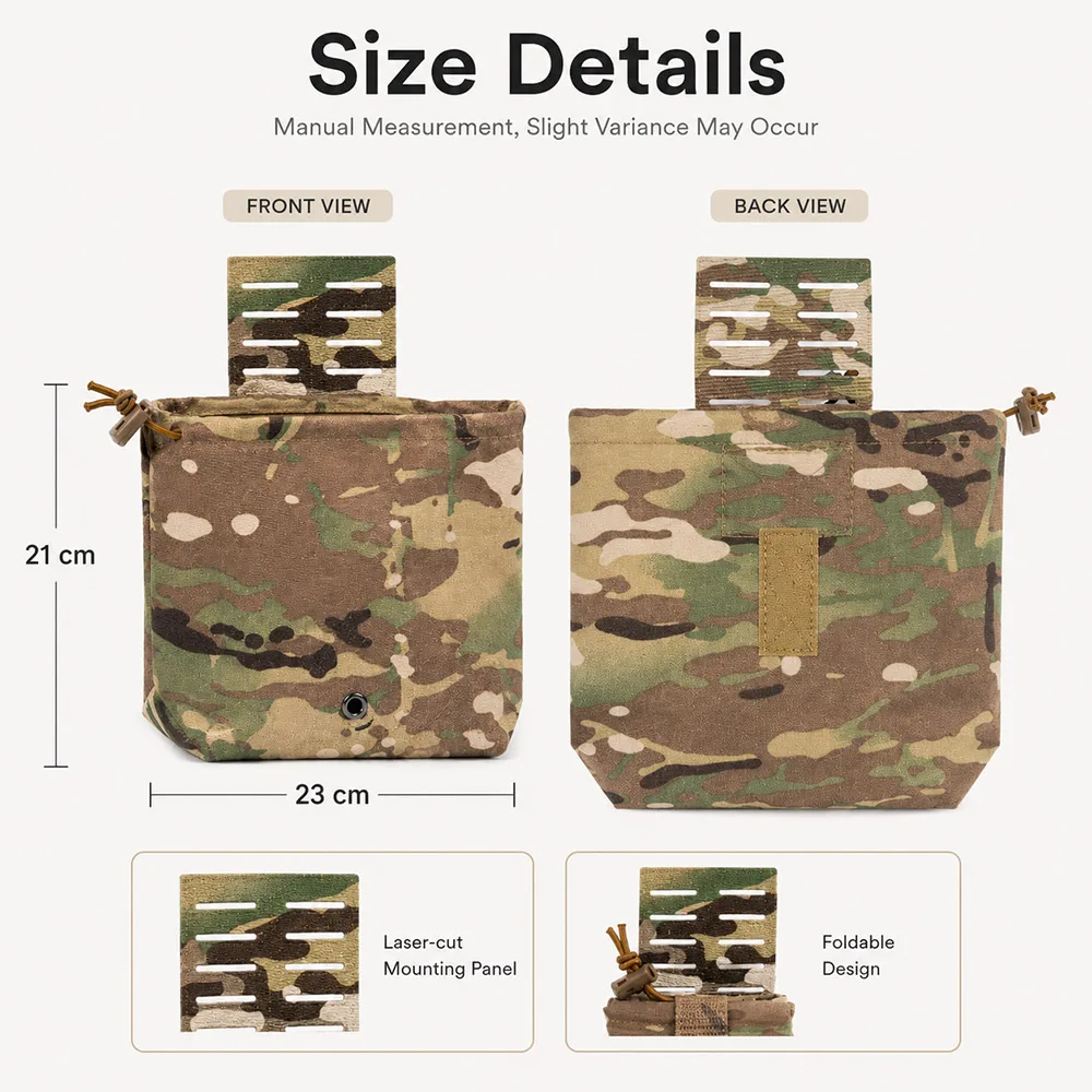 Bolsa táctica MOLLE plegable para cargadores con cordón - imagen 5