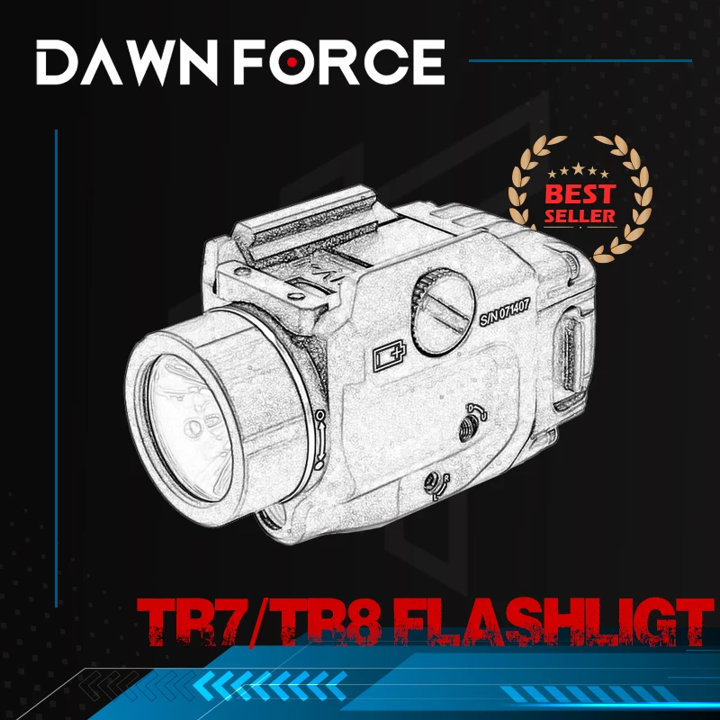 Linterna TR7/TR8 táctica LED para riel Picatinny de exterior - imagen 2