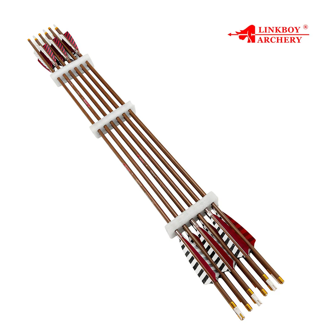 Linkboy Wood Skin – Flechas de carbono para arco de caza - imagen 5