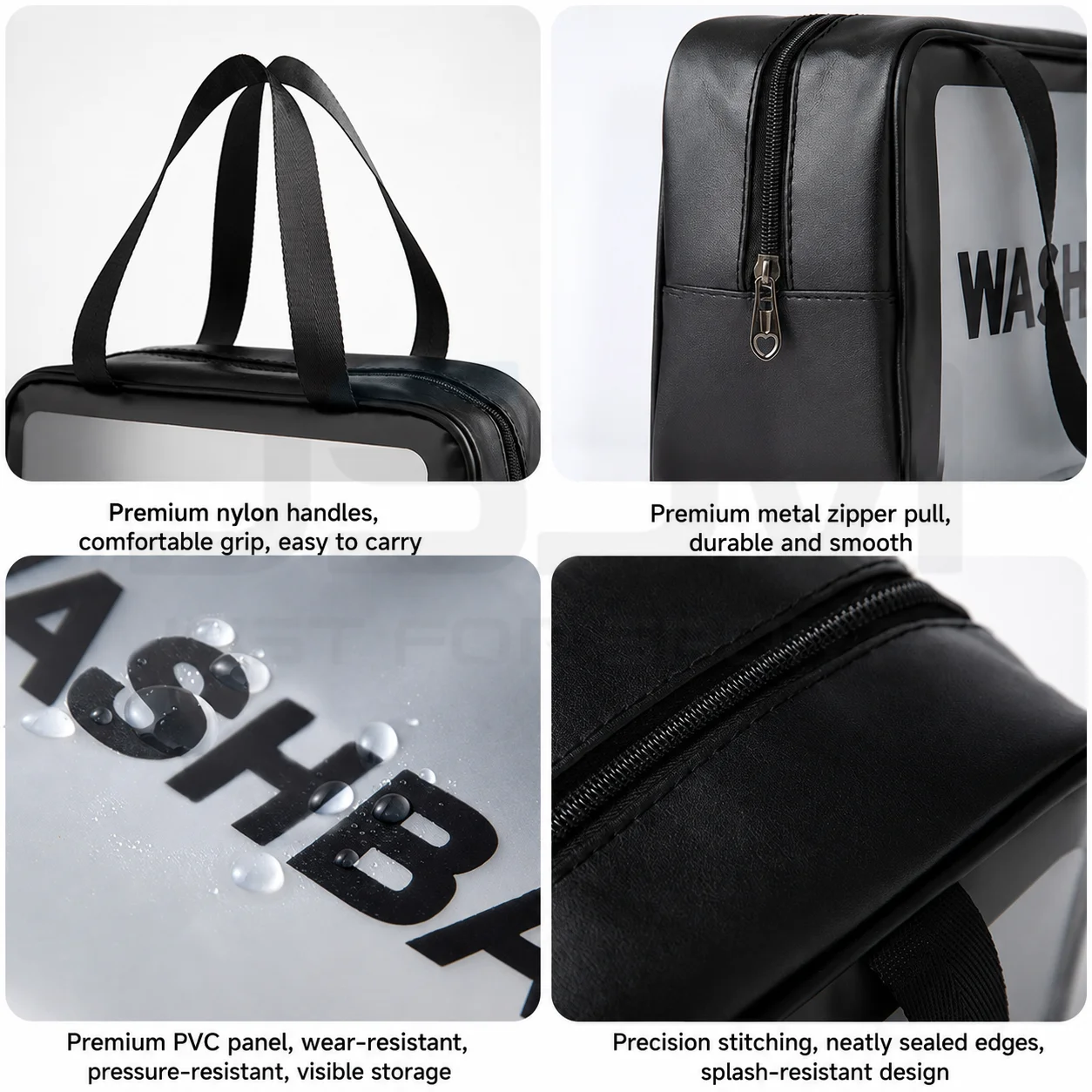 Bolsa impermeable organizador de cosméticos transparente para viaje