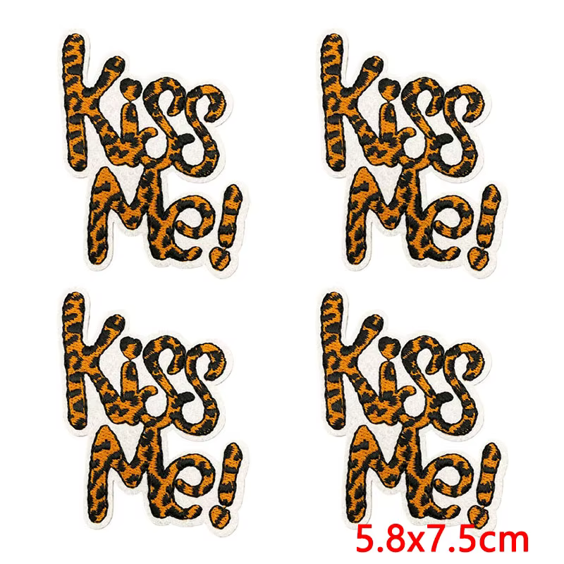 Parche termoadhesivo leopardo bordado para ropa y accesorios