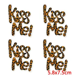 Parche termoadhesivo leopardo bordado para ropa y accesorios