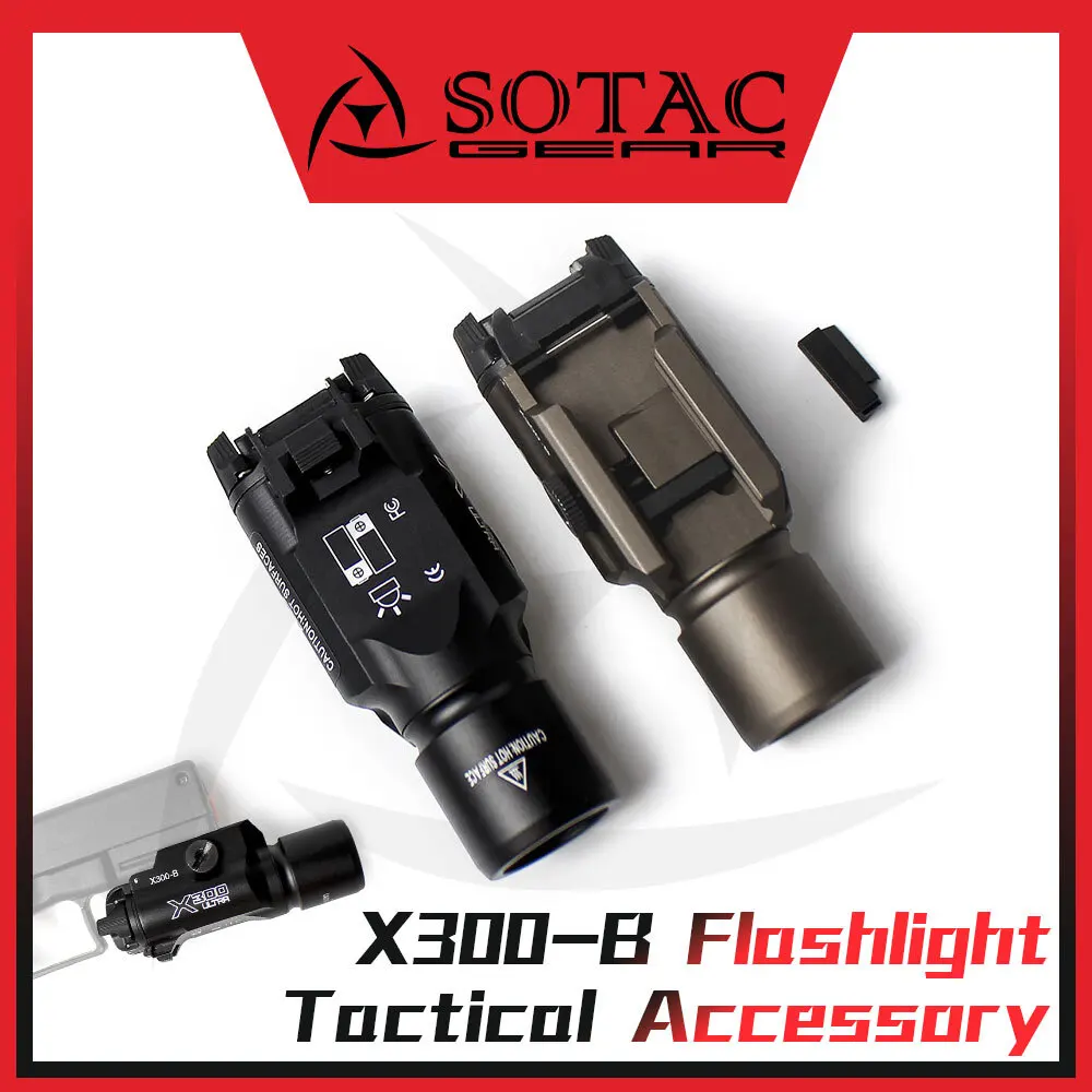 Linterna táctica SOTAC-GEAR X300Ultra LED blanca para riel Picatinny