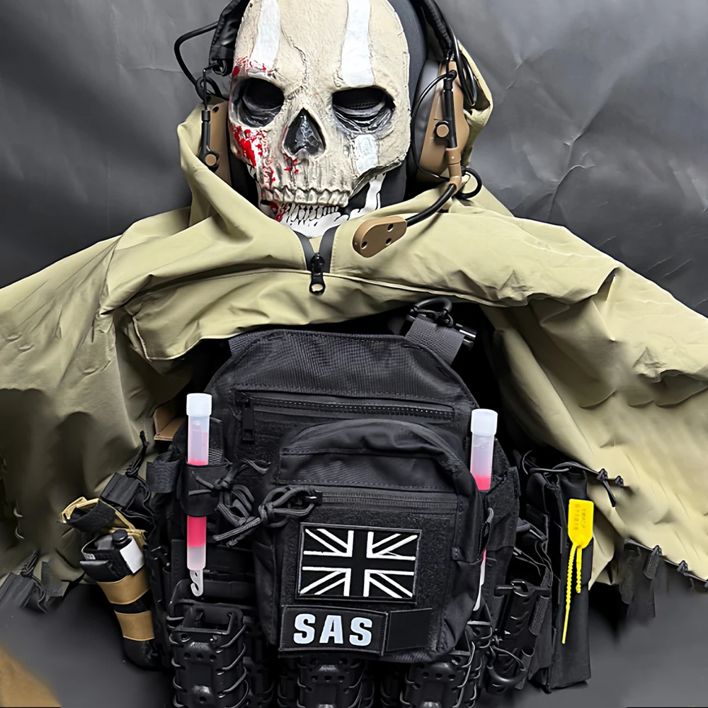 Koenig Ghost portaplacas táctica para airsoft, cosplay y escena - imagen 2