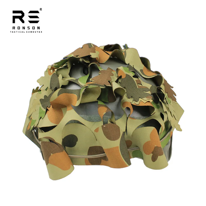 AUSCAM DPCU scrim táctica casco camuflaje tridimensional corte láser - imagen 3