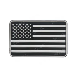 Parche táctico PVC bandera USA con gancho MOLLE y brazalete trasero