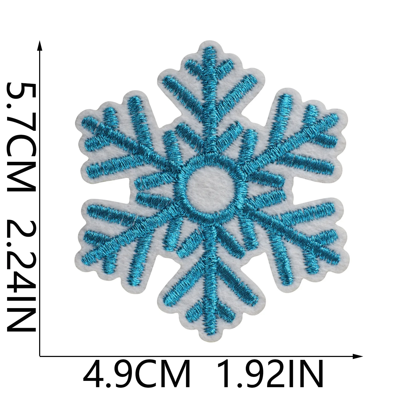 Parches bordados termoadhesivos copos de nieve brillantes – Navidad - imagen 4