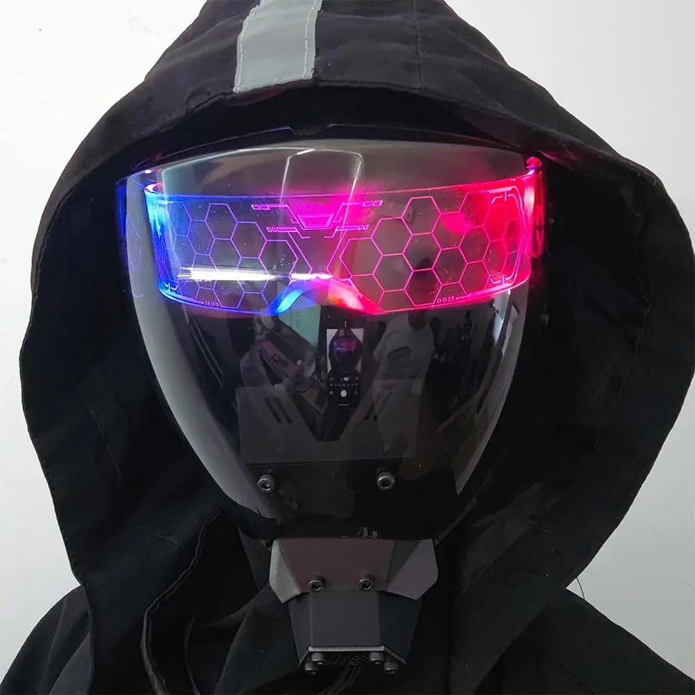 Máscara táctica airsoft ciberpunk mecánica para cosplay Halloween