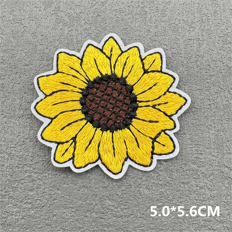 Parche termoadhesivo bordado – Girasol abeja mariposa - imagen 4