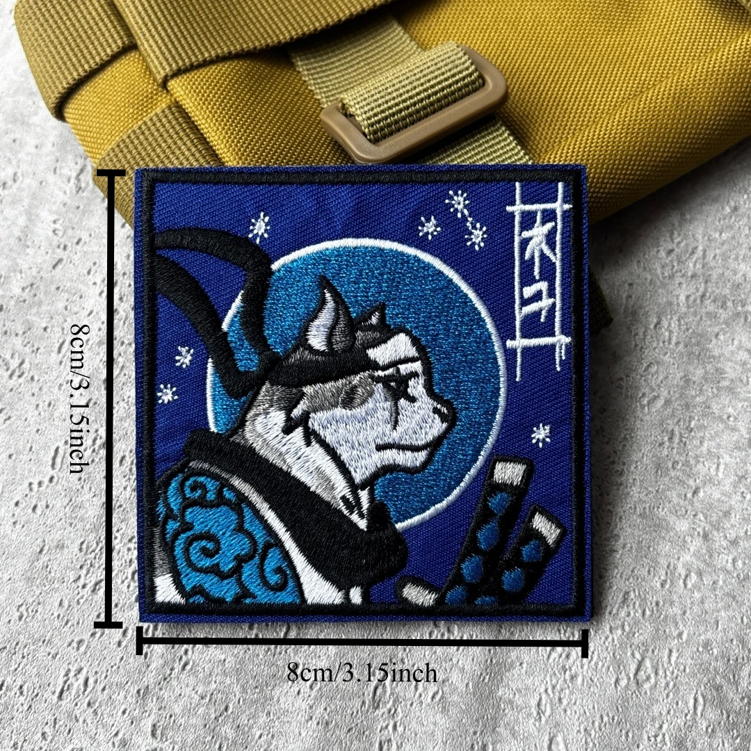 Parche táctico samurái ninja bordado para ropa y mochilas - imagen 3