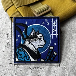 Parche táctico samurái ninja bordado para ropa y mochilas