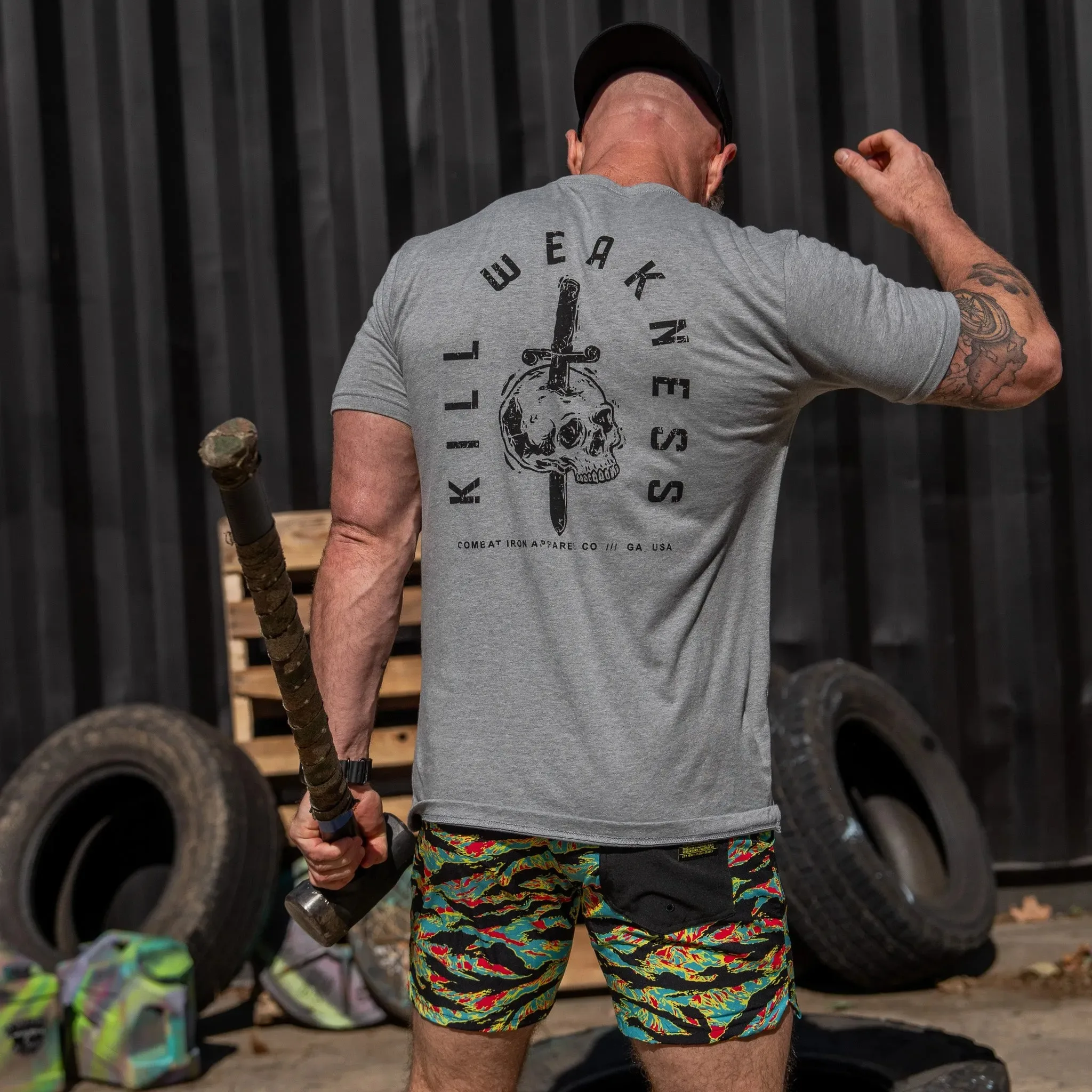 Kill Weakness camiseta táctica militar de combate de algodón - imagen 3