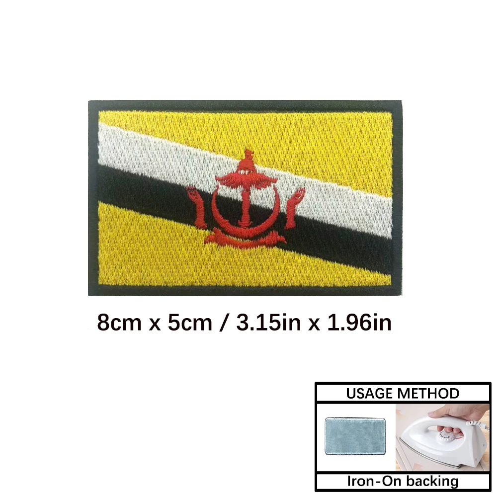 Parches bordados banderas ASEAN – Brazalete táctico velcro o termoadhesivo - imagen 5