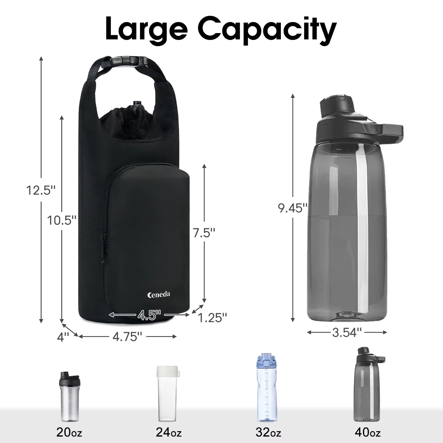 Bolsa portabotellas con bolsillo para teléfono y bandolera ajustable