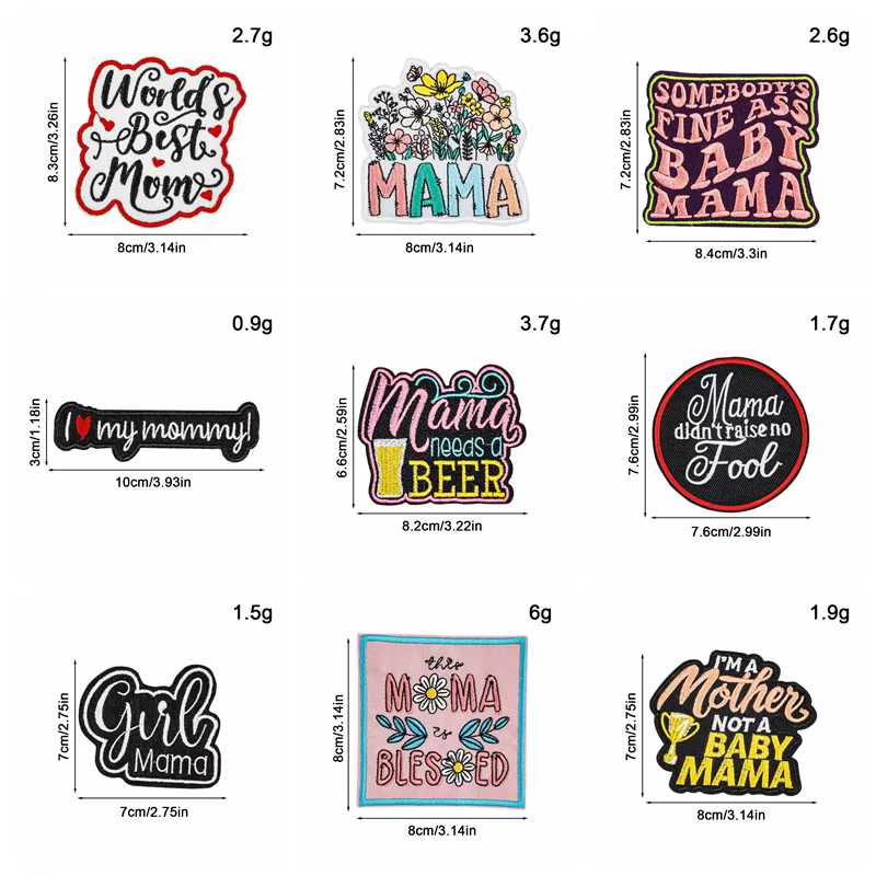 Parche bordado termoadhesivo Mama para ropa, chaquetas y mochilas - imagen 3