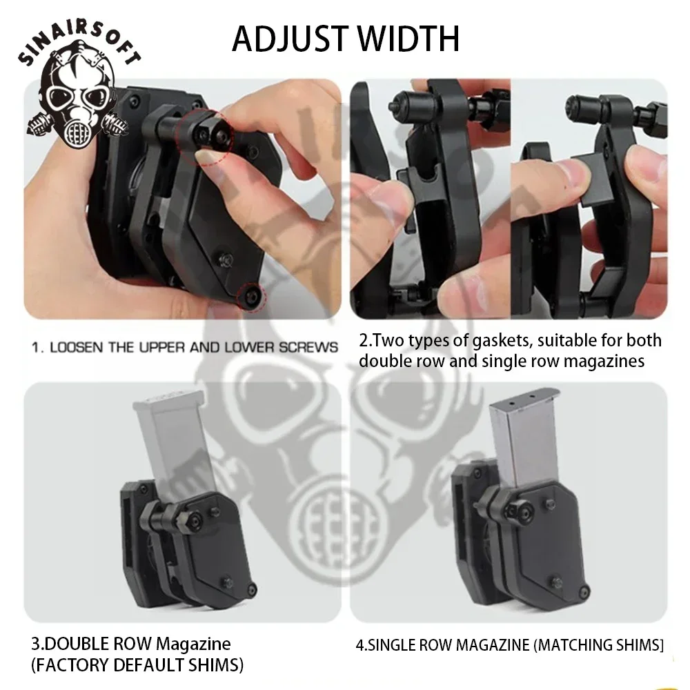 Portacargadores IPSC multiángulo para pistola de competición - imagen 4