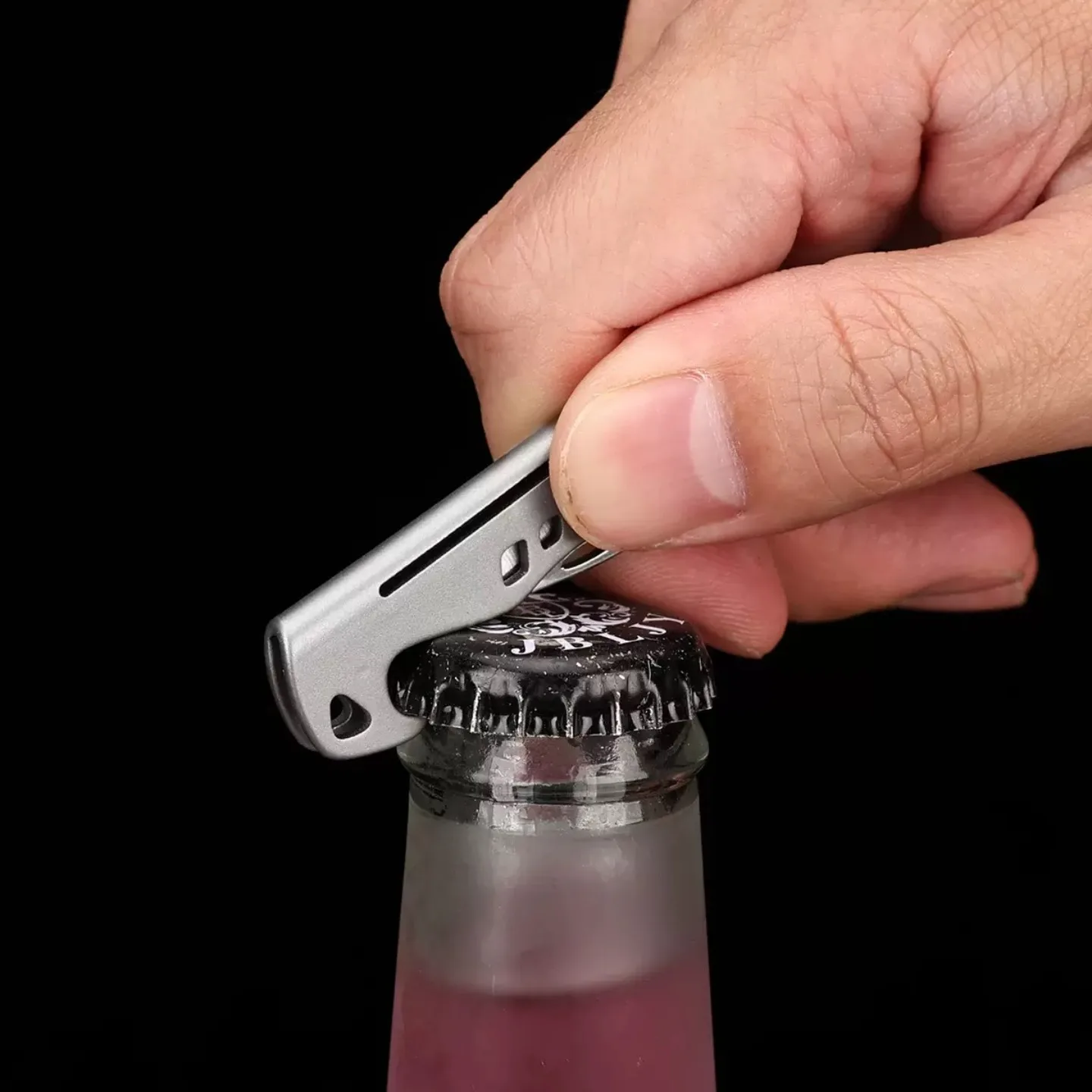 Llavero multifunción mini de titanio – cuchillo EDC y abridor - imagen 3
