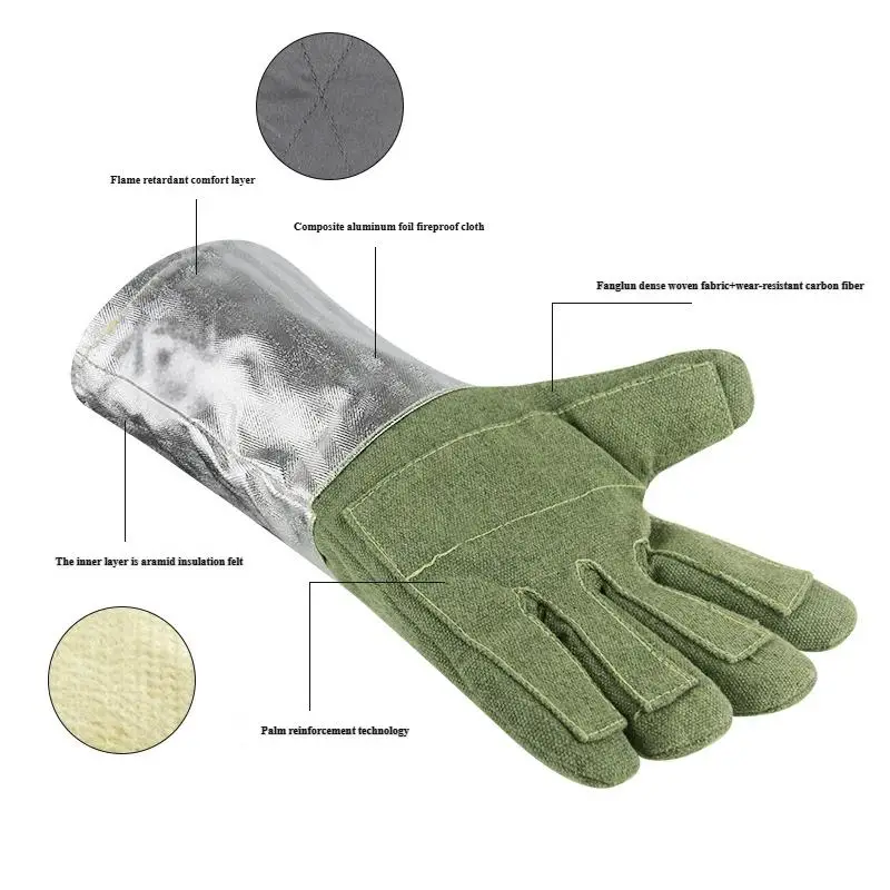 Guantes aramida ignífugos – Protección contra calor extremo - imagen 4