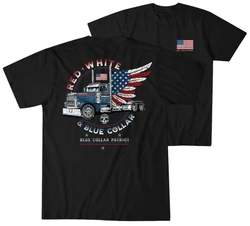 Camiseta táctica Howitzer Grunt MFG algodón azul cuello camionero