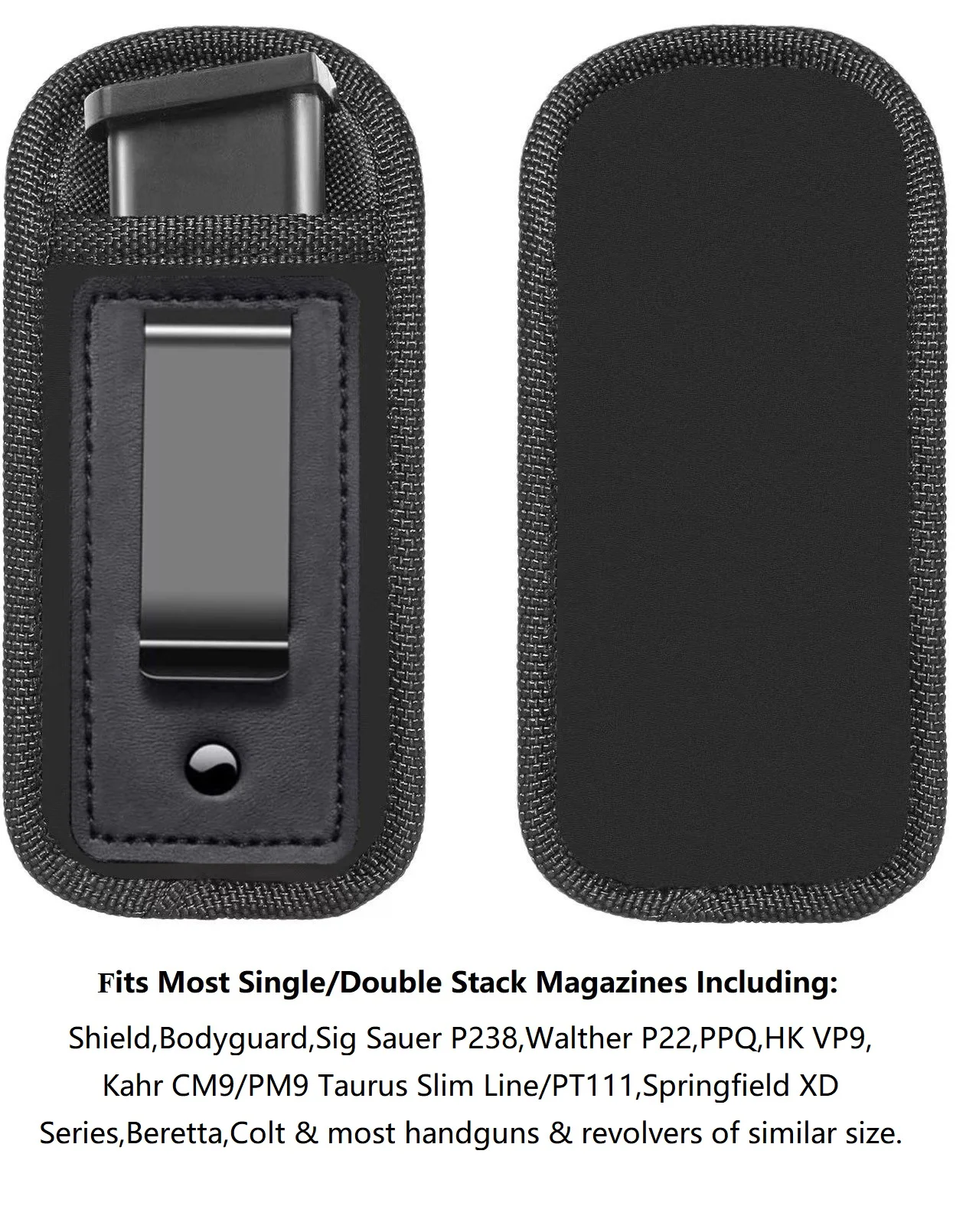 Funda cargador pistola 9mm .40 con clip cinturón – Glock, Ruger, XD - imagen 3