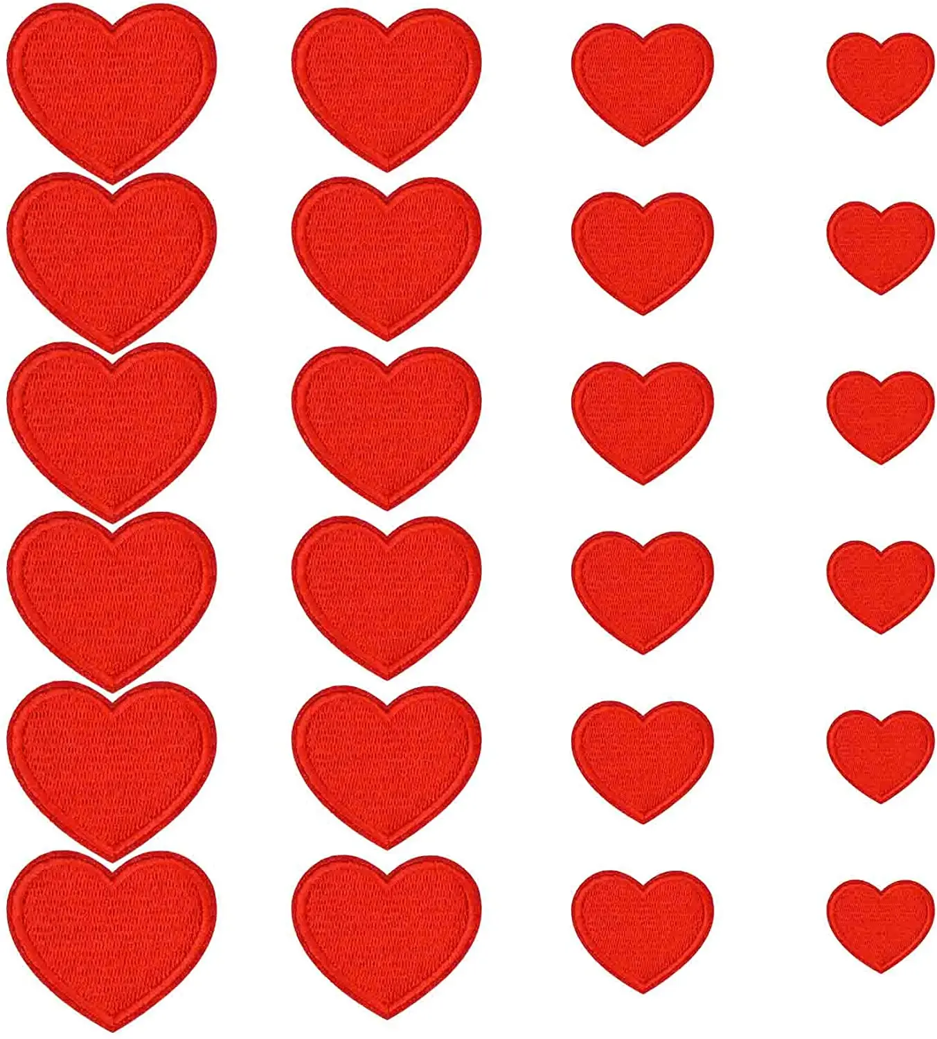 Parche bordado corazón rojo – Aplicación para uniforme