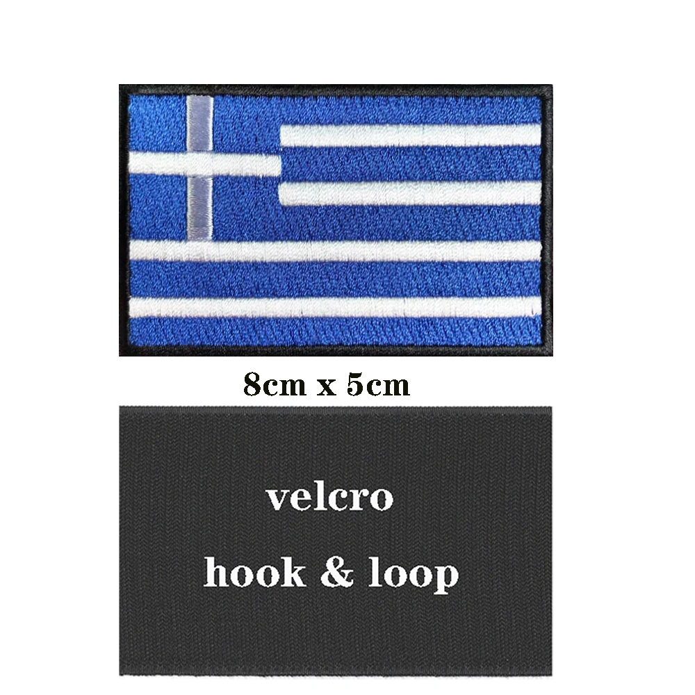 Parche militar Velcro bordado - bandera griega para equipamiento - imagen 3