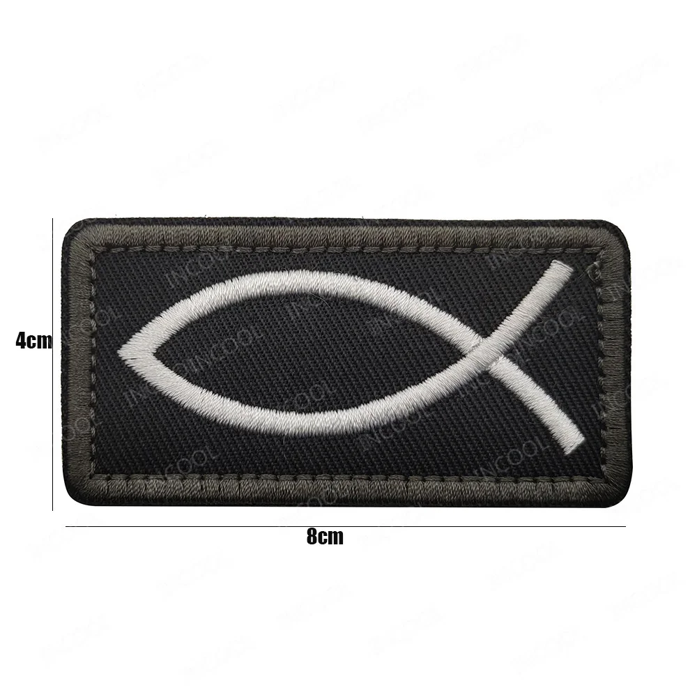 Parche bordado pez Ichthys para gorra - bendicion de fe - imagen 4