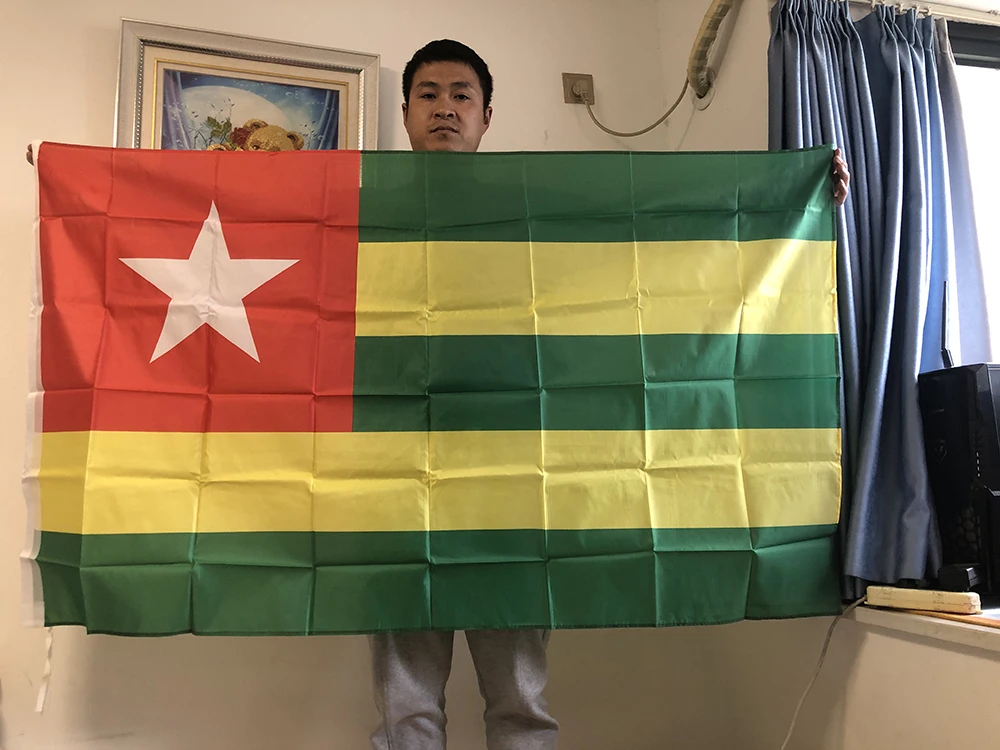 Bandera de Togo de poliéster resistente para exterior e interior - imagen 2