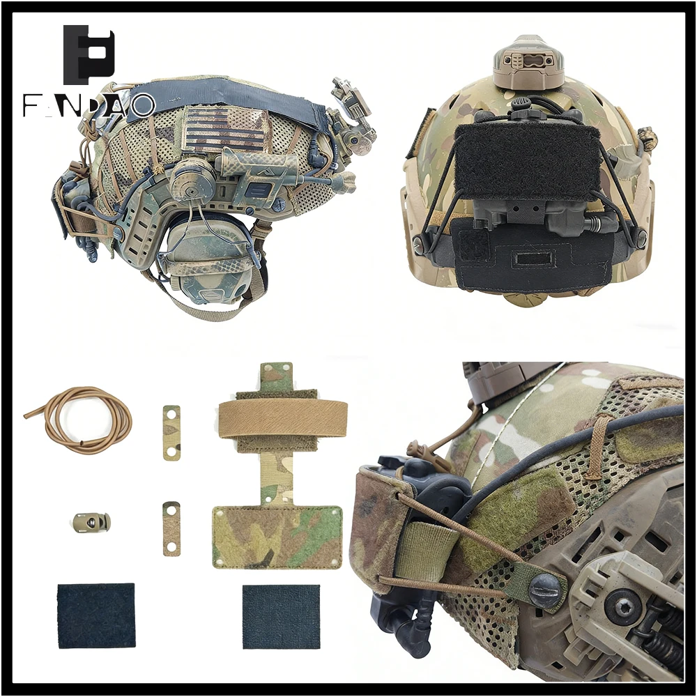Bolsa táctica para baterías de visión nocturna fija al casco