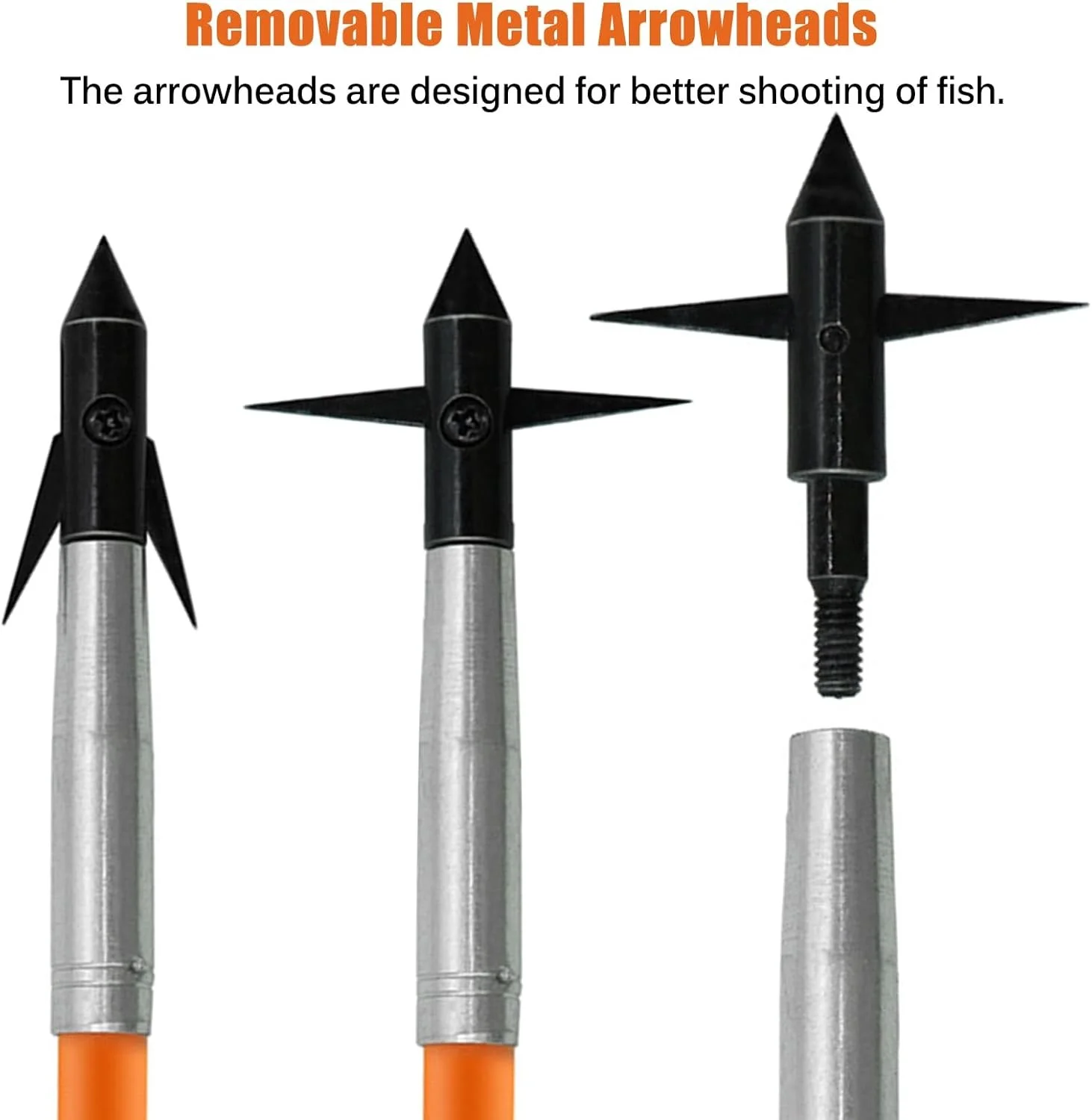 Kit de pesca con arco, flechas y carrete con puntas reemplazables - imagen 3