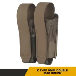 Funda táctica doble cargador pistola 9mm MOLLE liberación rápida