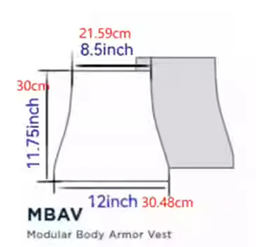 Forro de chaleco táctico IIIA MBAV vista frontal