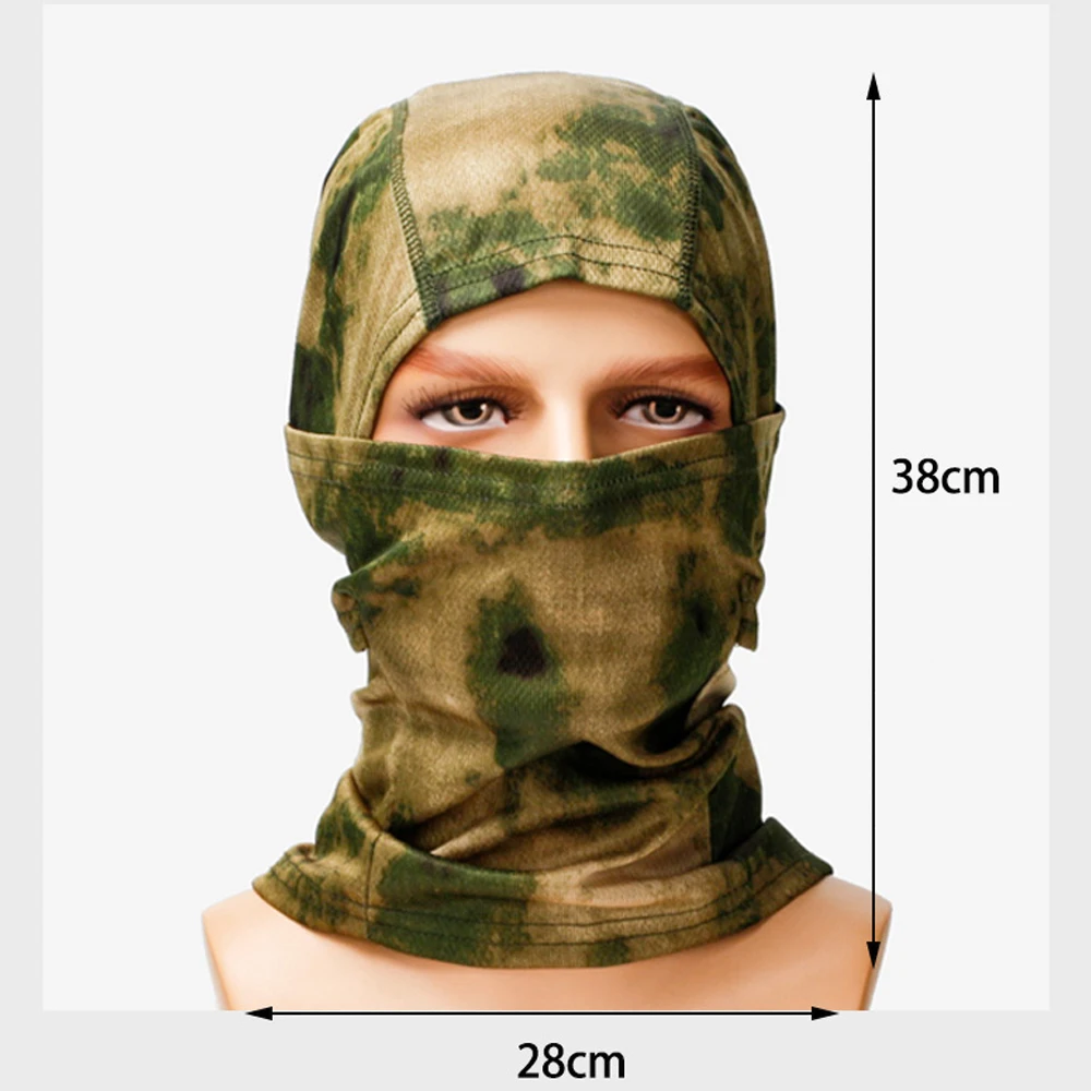 Pasamontañas táctico camuflaje con protector facial UV, ajustable - imagen 3