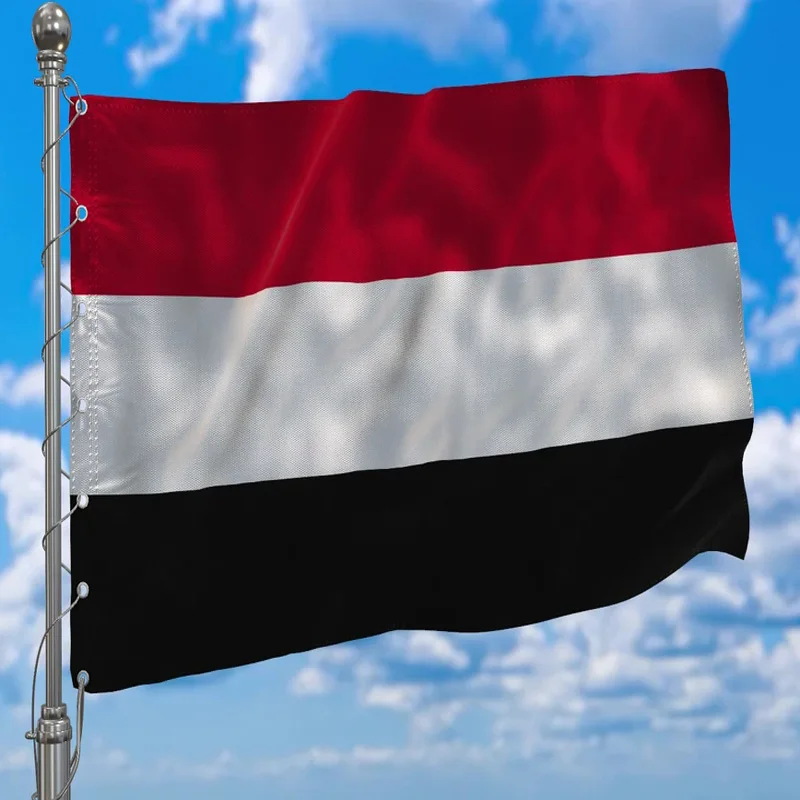 Bandera nacional de Yemen para exterior y eventos, tejido resistente - imagen 2