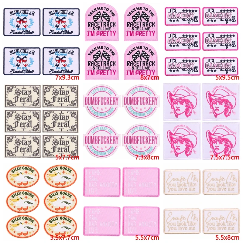 Parches de letras colorido para ropa
