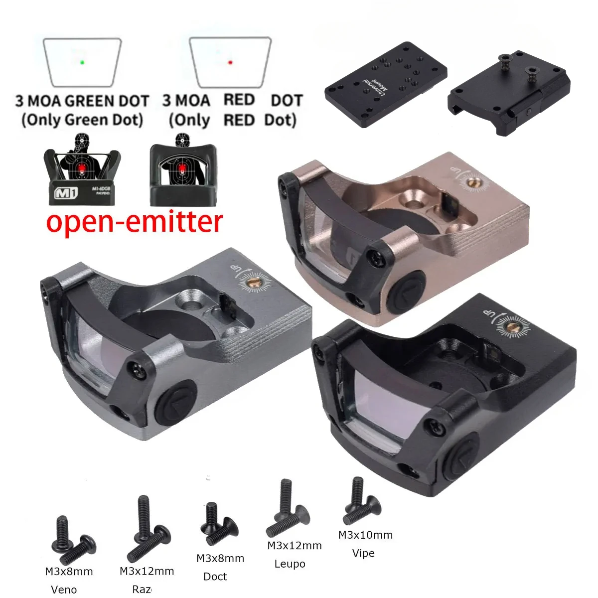 Mira táctica M1 para GLOCK con montaje Picatinny y lente FMC - imagen 5