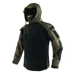 Camisa táctica hombre impermeable con capucha resistente al desgaste