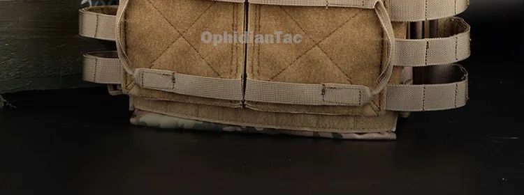 Chaleco táctico con detalle de correas y sistema Molle