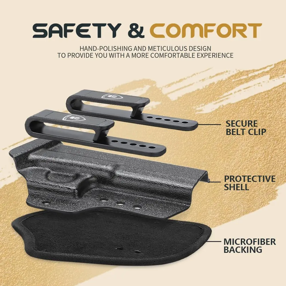Funda Glock 43X híbrida Kydex nailon – Porte oculto mano derecha - imagen 4