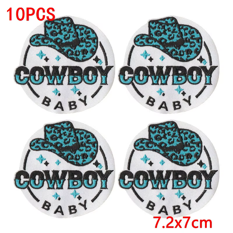 Parches termoadhesivos bordados estilo oeste vaquero – flores para ropa - imagen 3