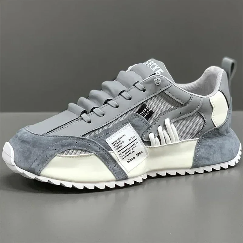 Zapatillas deportivas malla y cuero hombre – Cómodas para correr - imagen 5